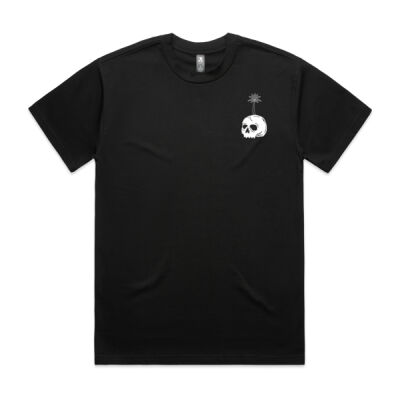 Mens Skull Palm T-Shirt (Black) Thumbnail