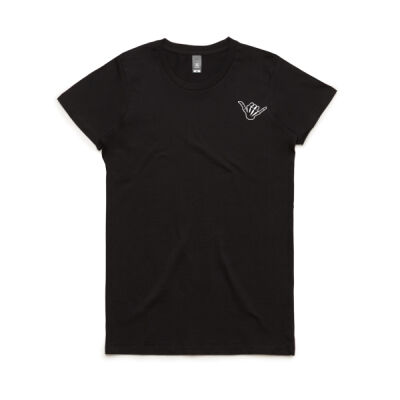 Womens Shaka T-Shirt (Black) Thumbnail